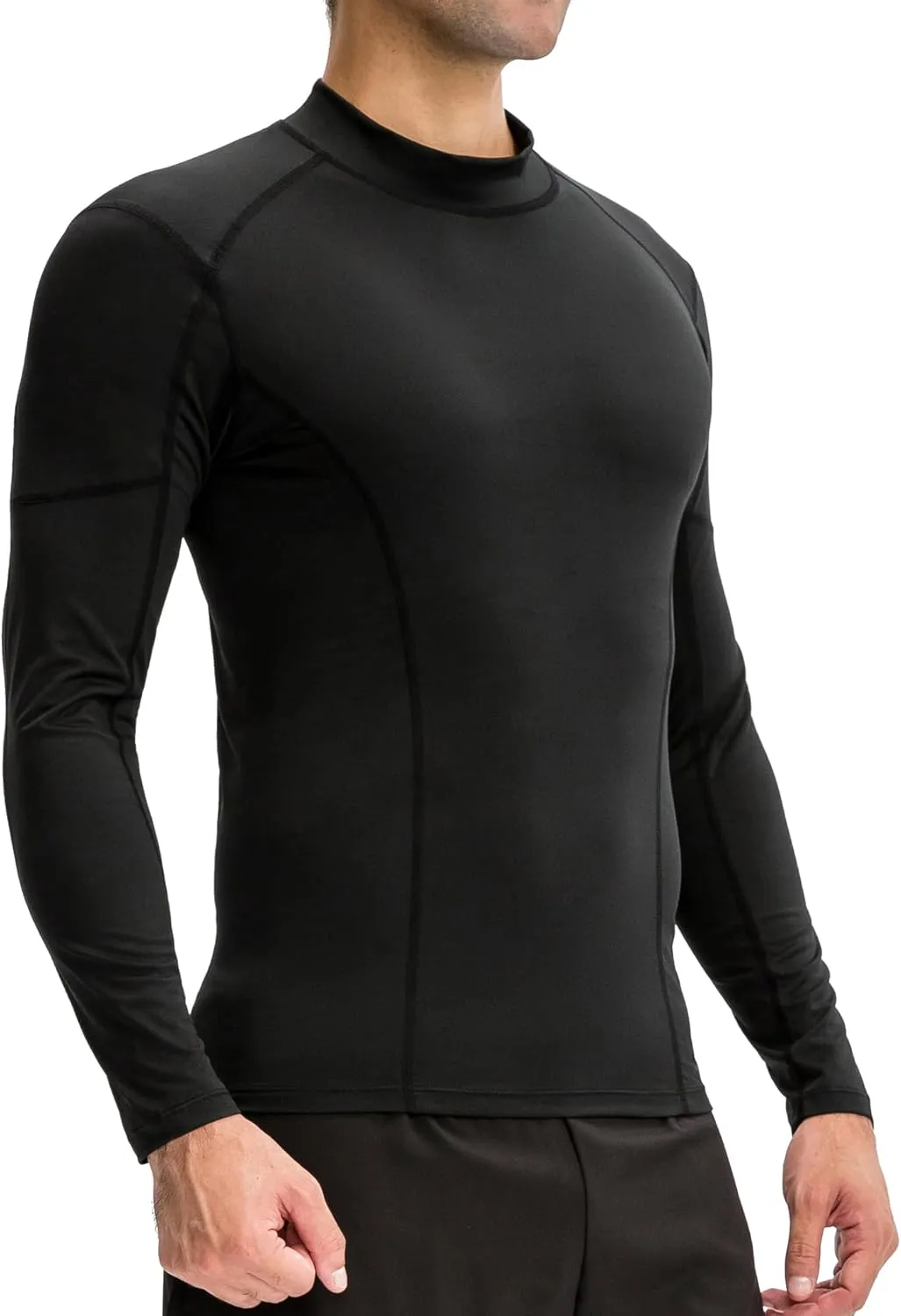 2/3 Pack Men's Compression Shirts Long Sleeve Workout Shirts Mock Turtleneck Athletic Base Layer Active Undershirts Tops