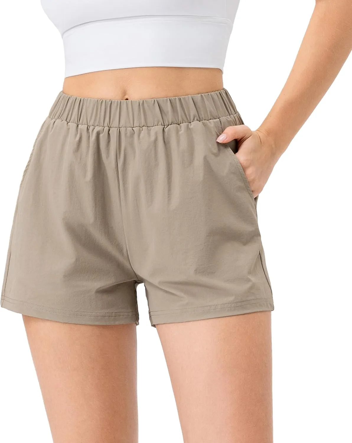 Athletic Shorts for Women High Waisted Workout Active Running Shorts Quick Dry Sports Yoga Gym Shorts