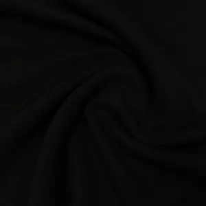 Black Merino Wool/Spandex Jersey Fabric - 225 GSM