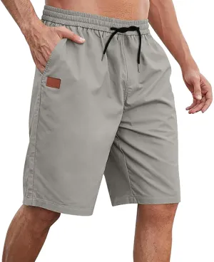 Cathalem Mens Shorts Casual Drawstring Lounge Shorts Elastic Waist Big and Tall Summer Shorts Plus Size Athletic Gym Shorts