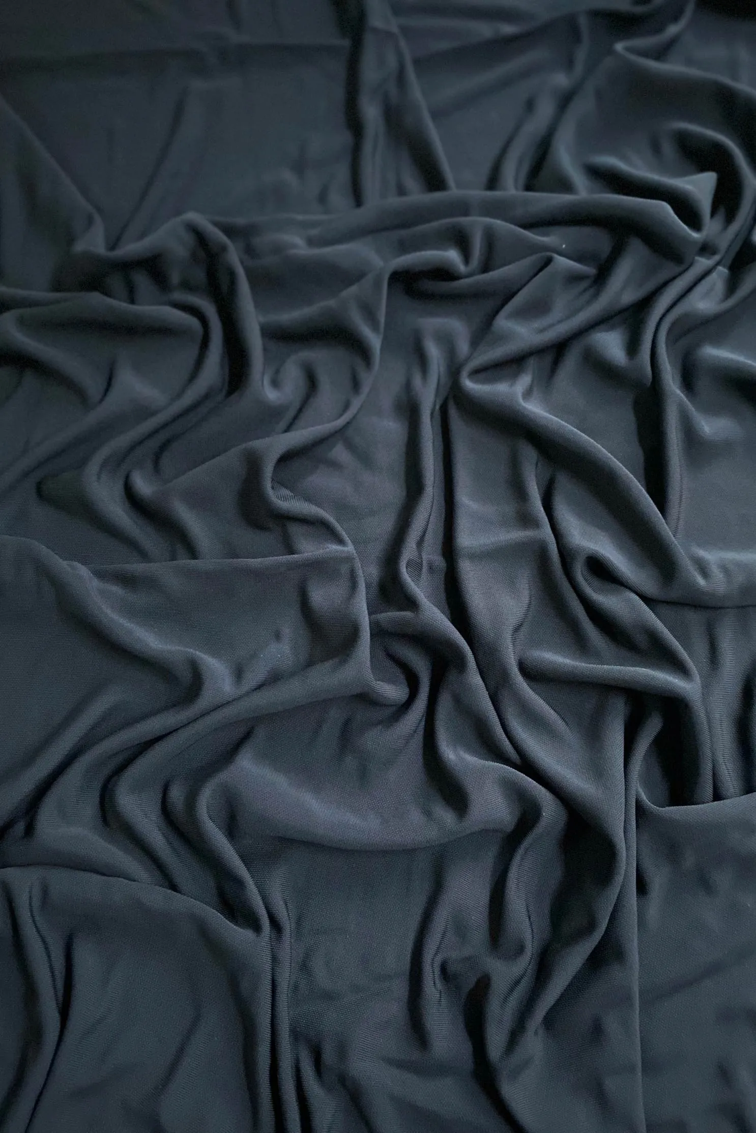 Charcoal Rayon Matte Jersey