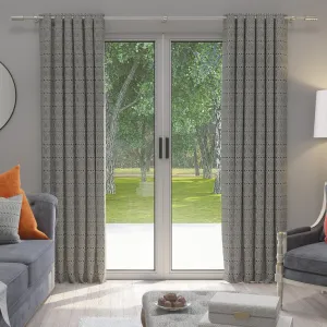 Colorado Geometric Black Curtains