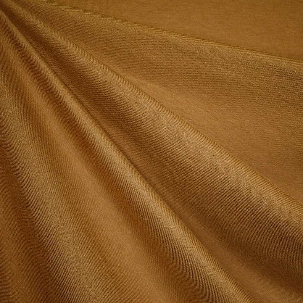 Cotton Modal Jersey Knit Solid Ochre