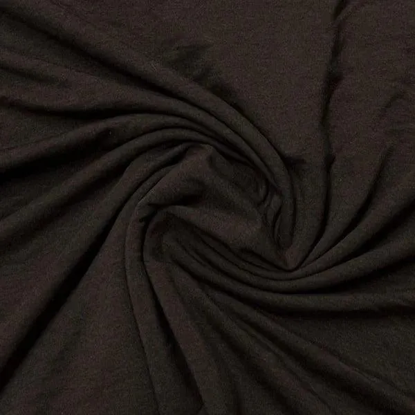 Dark Coffee Bamboo/Spandex Rib Knit Fabric