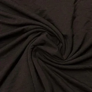 Dark Coffee Bamboo/Spandex Rib Knit Fabric