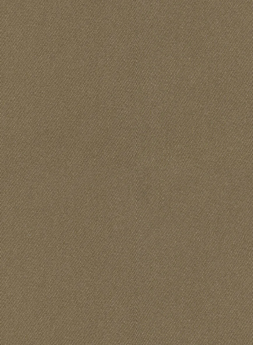 Earthy Brown Cotton Power Stretch Chino Shorts