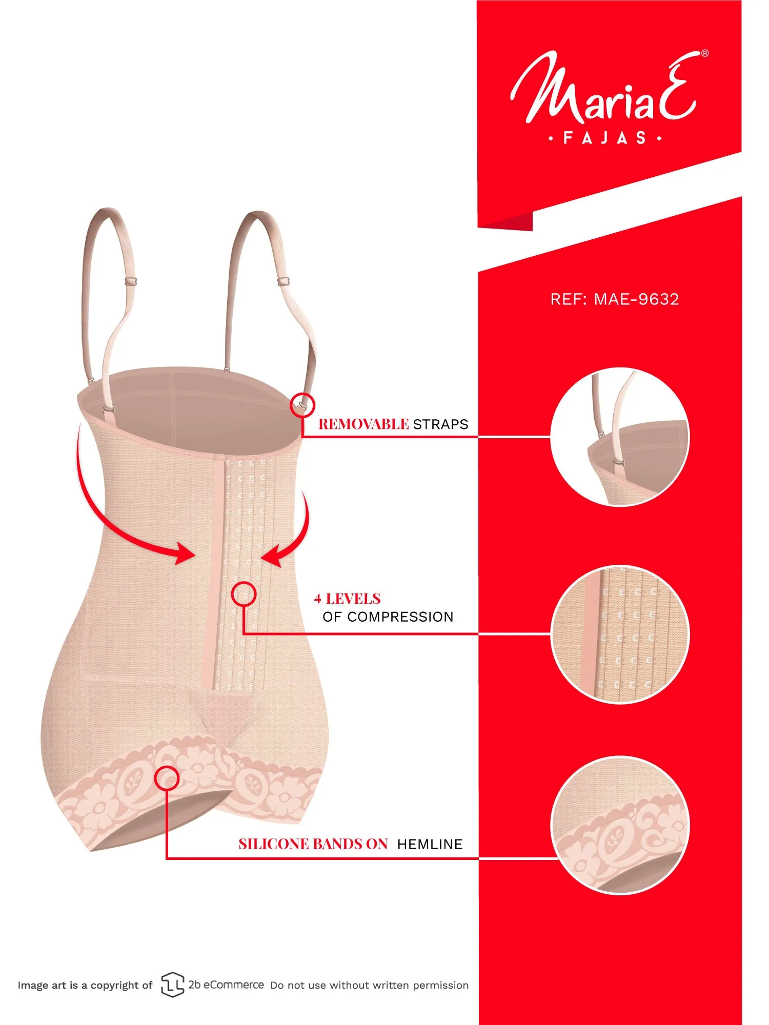 Fajas MariaE 9632 Women Postpartum Boyshort for Butt Lifting
