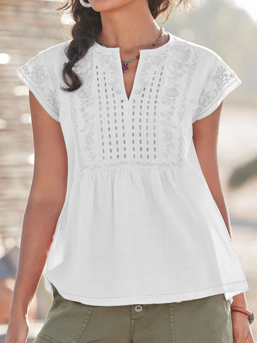 Fashionable Bohemian Printed Short-sleeved T-shirt