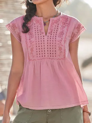 Fashionable Bohemian Printed Short-sleeved T-shirt