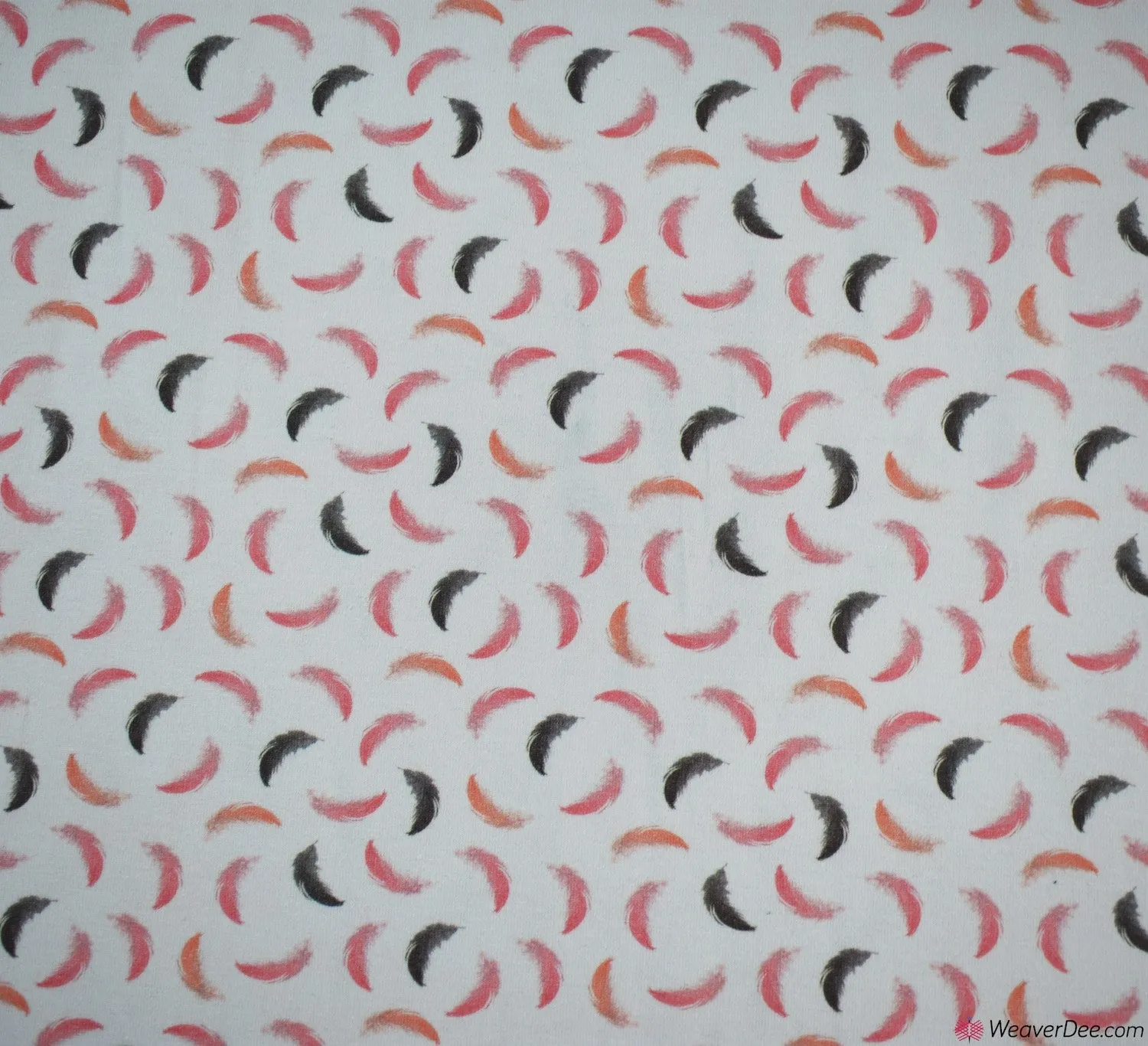 Feathers Cotton Jersey Fabric - BLOOMING FABRICS