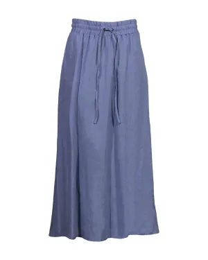 Flared Linen Long Skirt