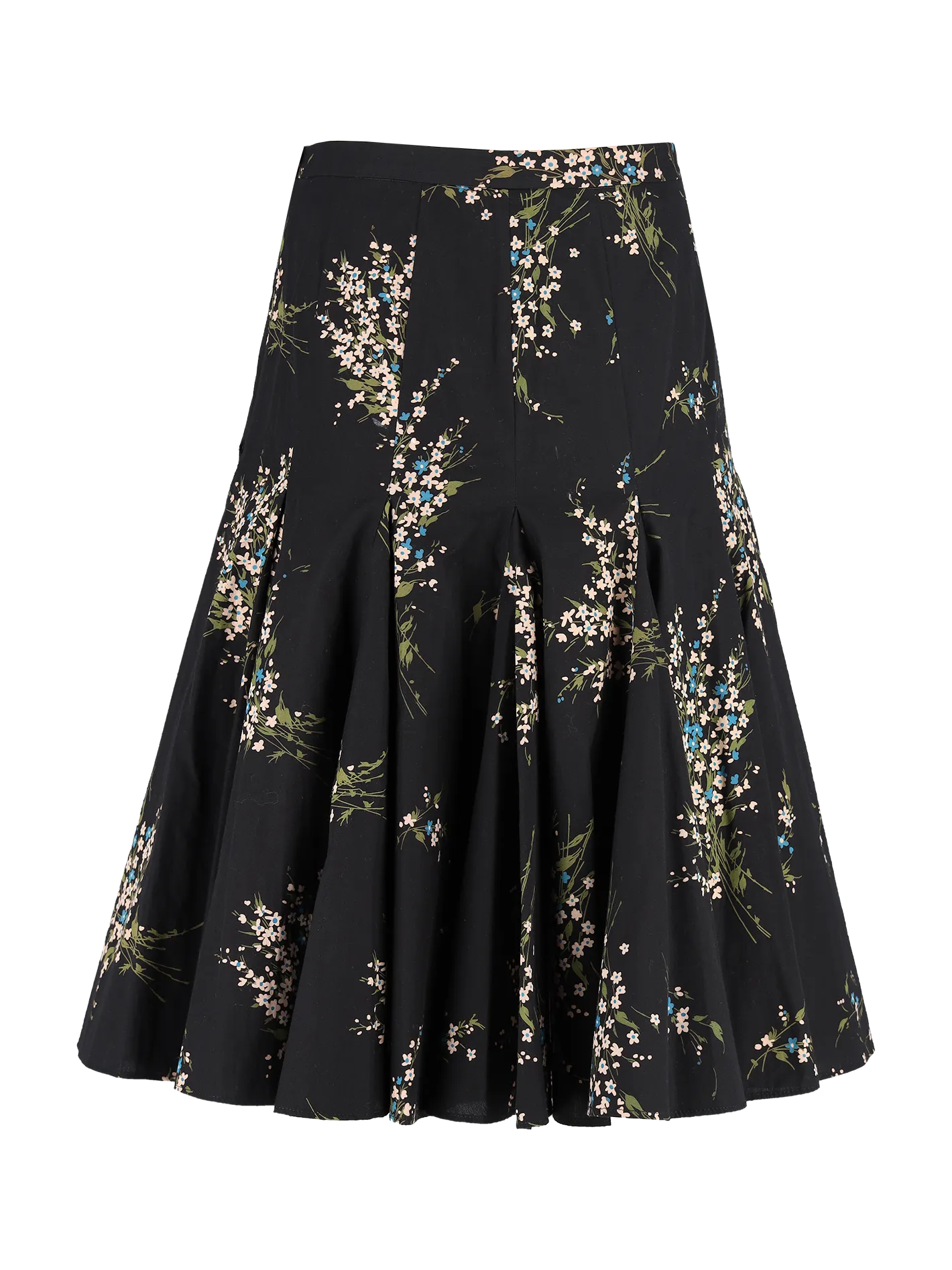 floral-print godet skirt