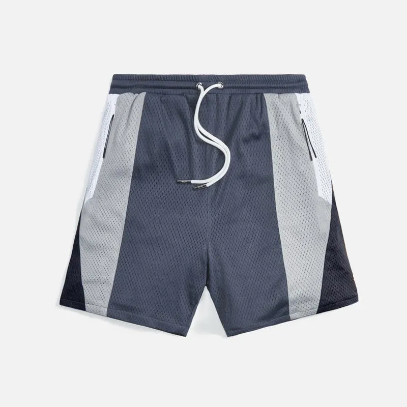 Gray Sports Mesh Shorts Shorts