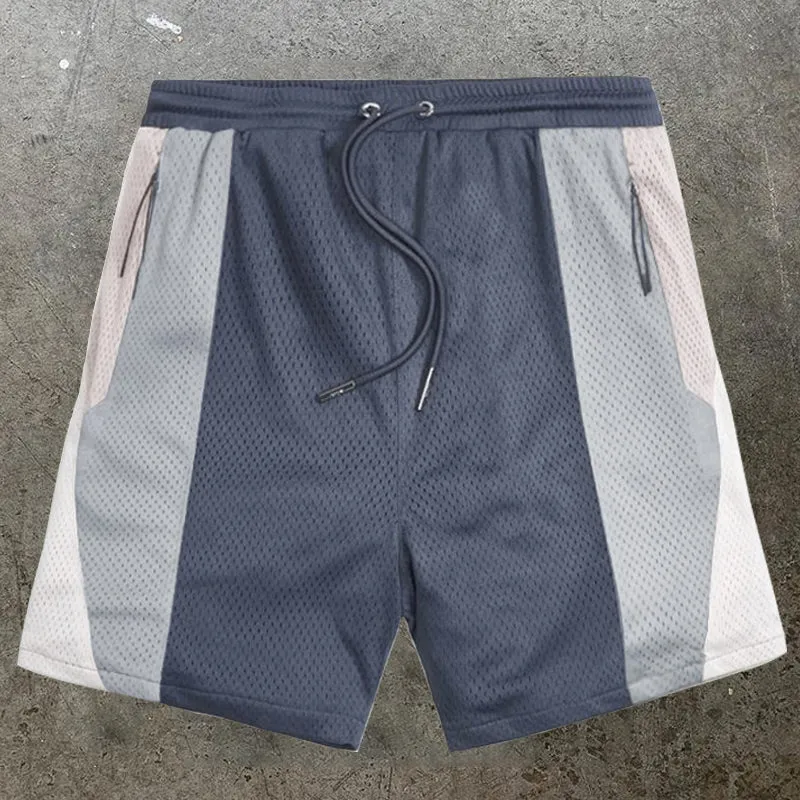 Gray Sports Mesh Shorts Shorts