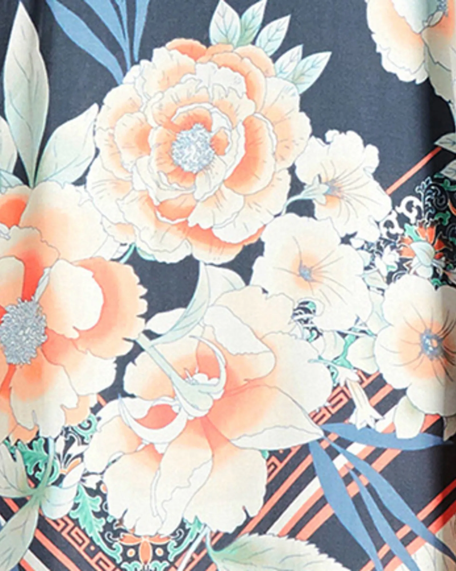 Hannah Floral Print Kimono | White