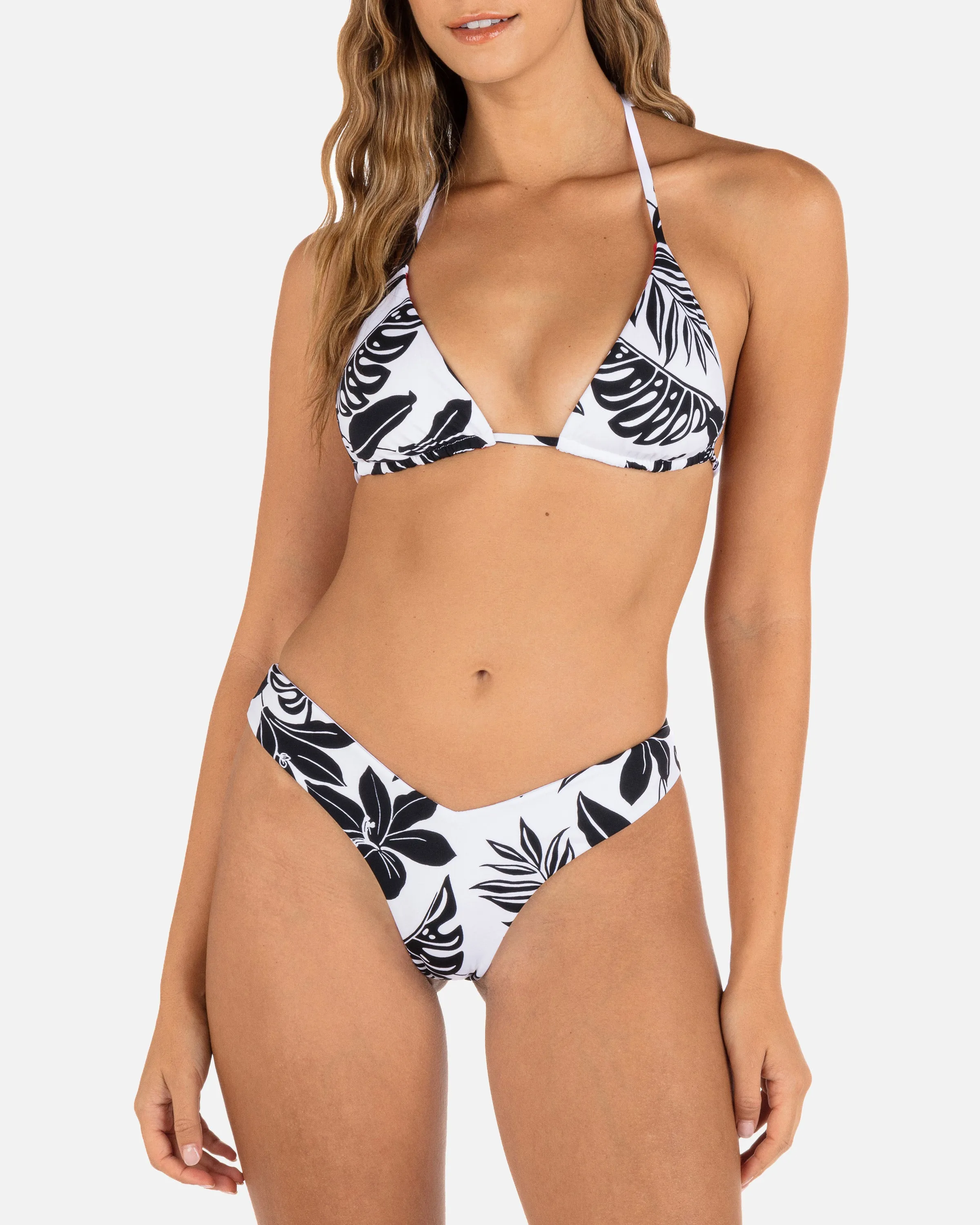 HIBISCUS BLOCK REVERSIBLE TRIANGLE TOP
