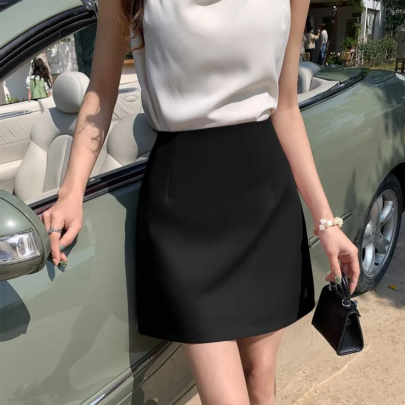 High-Waisted French Style Pink Skirt