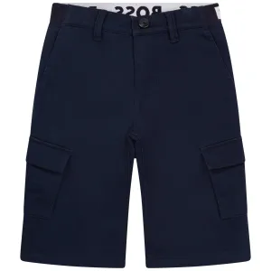 Hugo Boss Boys Cargo Bermuda Shorts_ Navy J24741-849