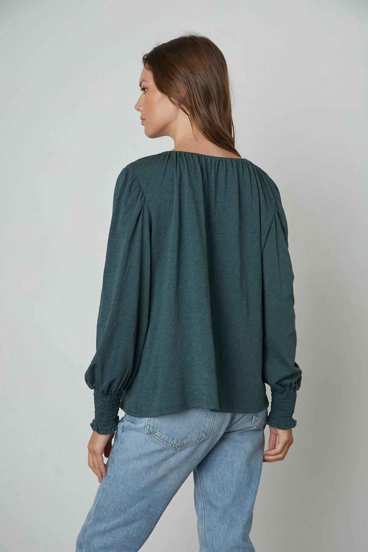 IRINA SPLIT NECK TEE