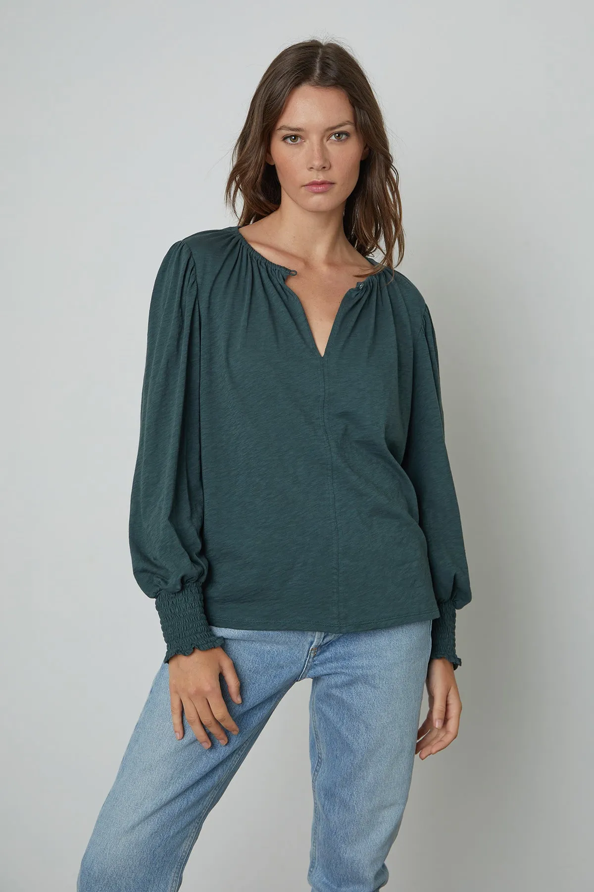 IRINA SPLIT NECK TEE
