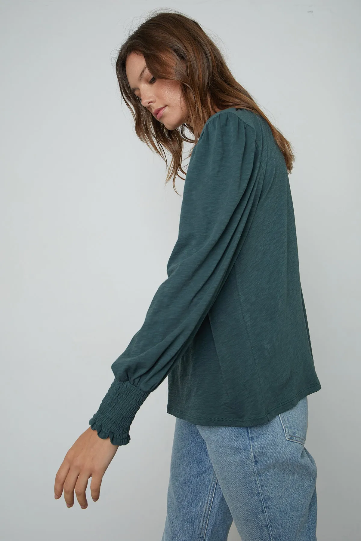 IRINA SPLIT NECK TEE