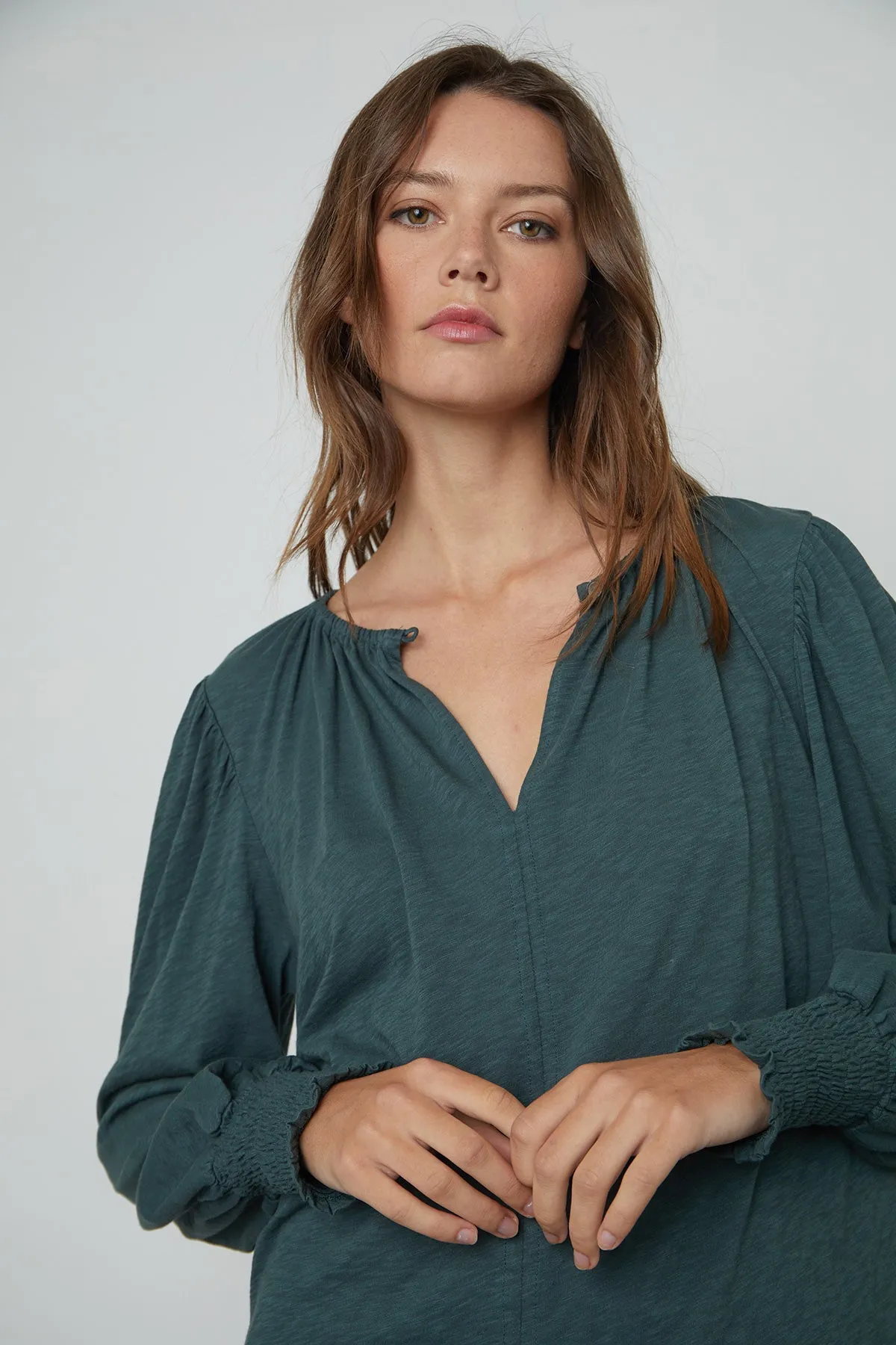IRINA SPLIT NECK TEE
