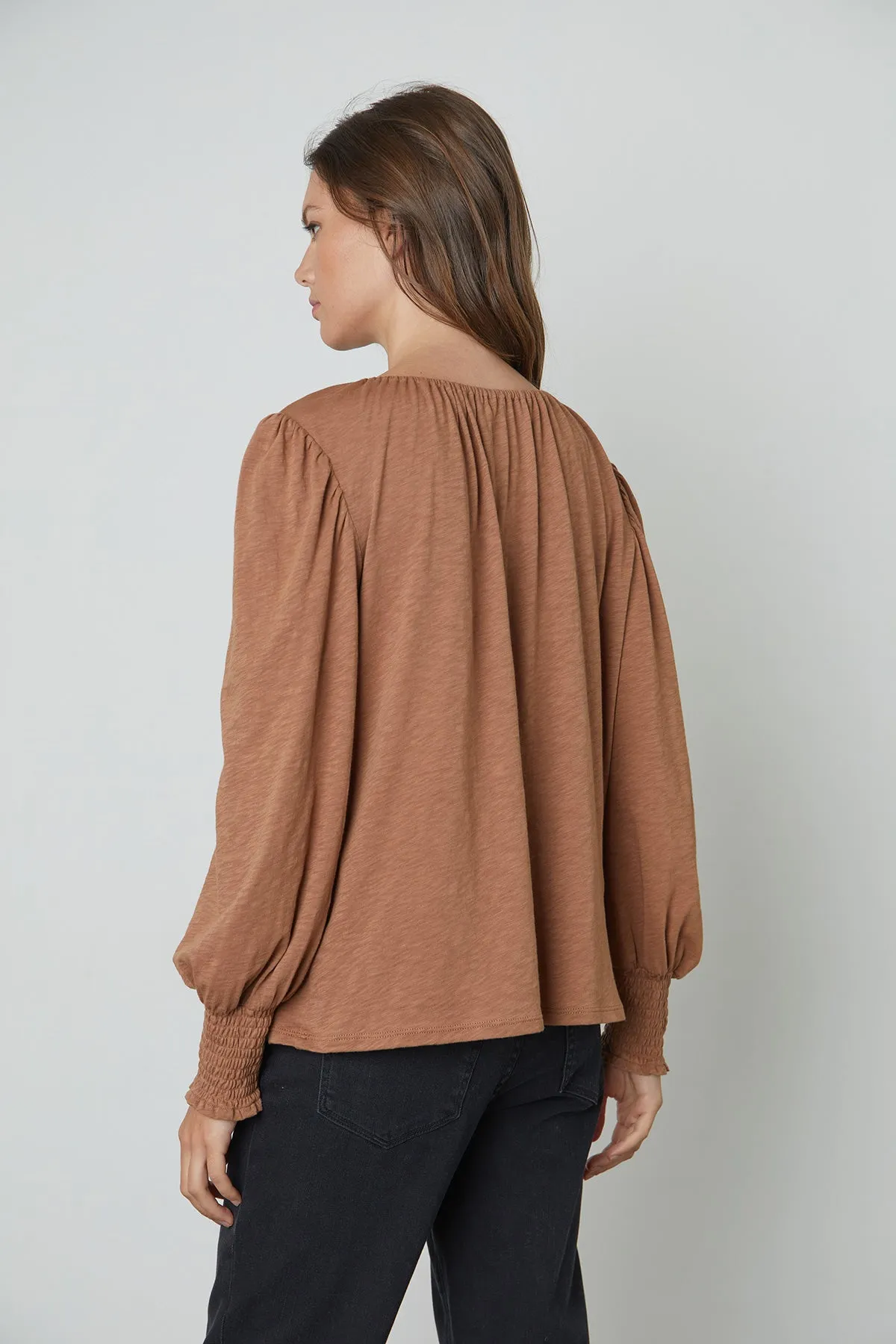 IRINA SPLIT NECK TEE