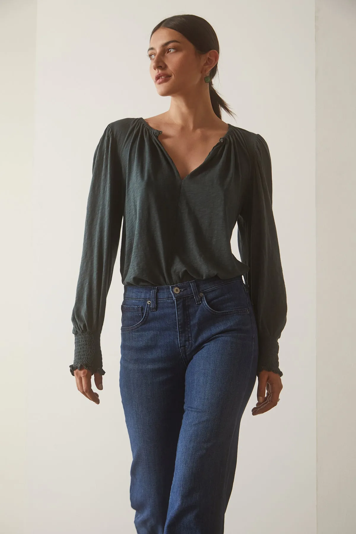 IRINA SPLIT NECK TEE