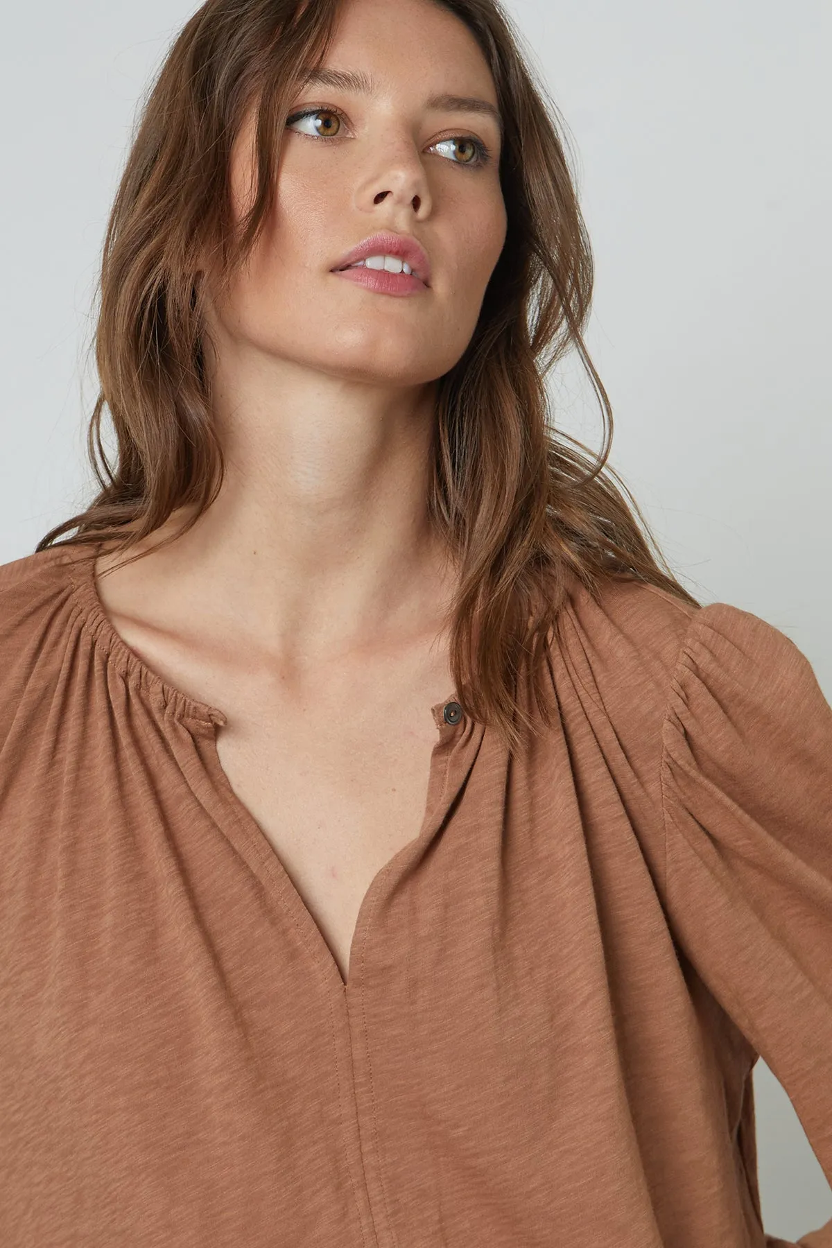 IRINA SPLIT NECK TEE