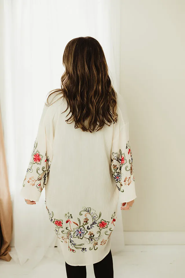 Long Floral Kimono