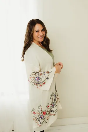 Long Floral Kimono
