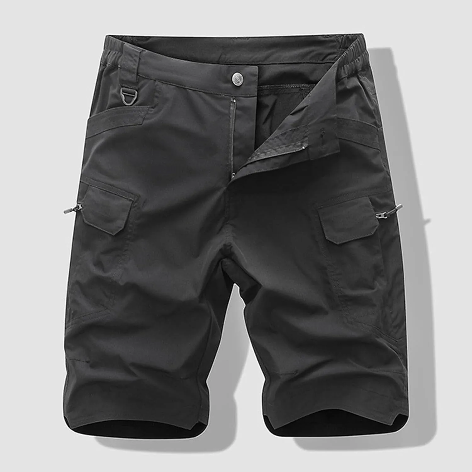 Men's Cargo Short Elastic Waist Multi-Pocket Outdoor Military Tactical Shorts Men's Hiking Cargo Shorts Lightweight Shorts