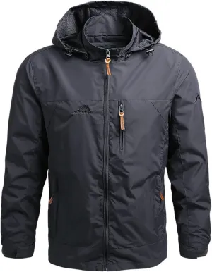 Men's Jacket Rain Windbreaker Cycling Running With Hood Lightweight Jacket, M-5XL