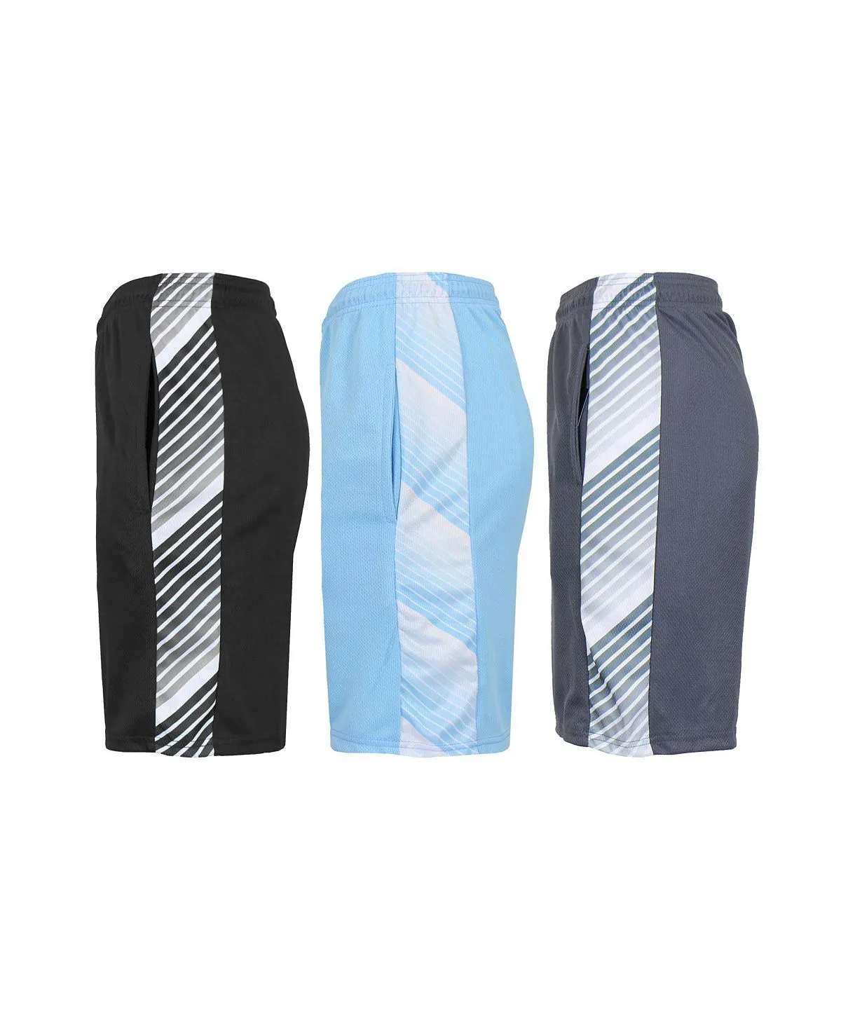 Men's Moisture Wicking Mesh Shorts, Pack of 3 Galaxy By Harvic, multi