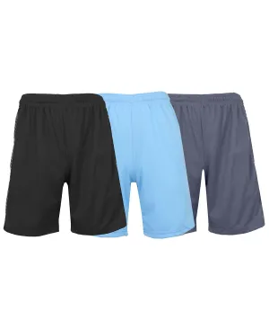 Men's Moisture Wicking Mesh Shorts, Pack of 3 Galaxy By Harvic, multi
