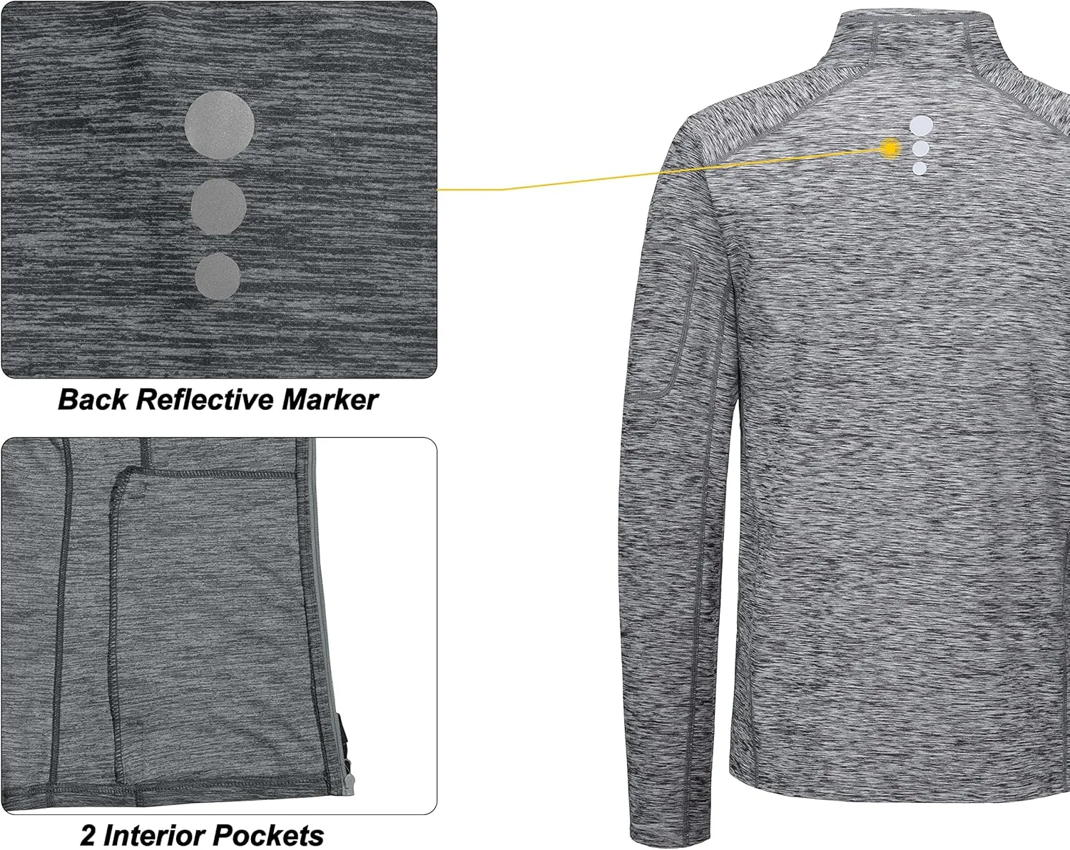 Men's Running Sport Track Jacket Full Zip Workout Athletic Fitness Jackets for Training
