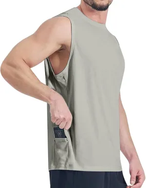 Men's Sleeveless Sun Shirts Lightweight Tank Tops For Outdoor Sun Protection UPF 50  Athletic Workout Muscle Shirts