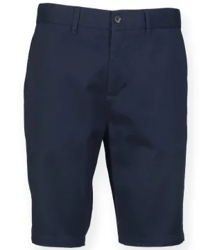 Navy - Stretch chino shorts