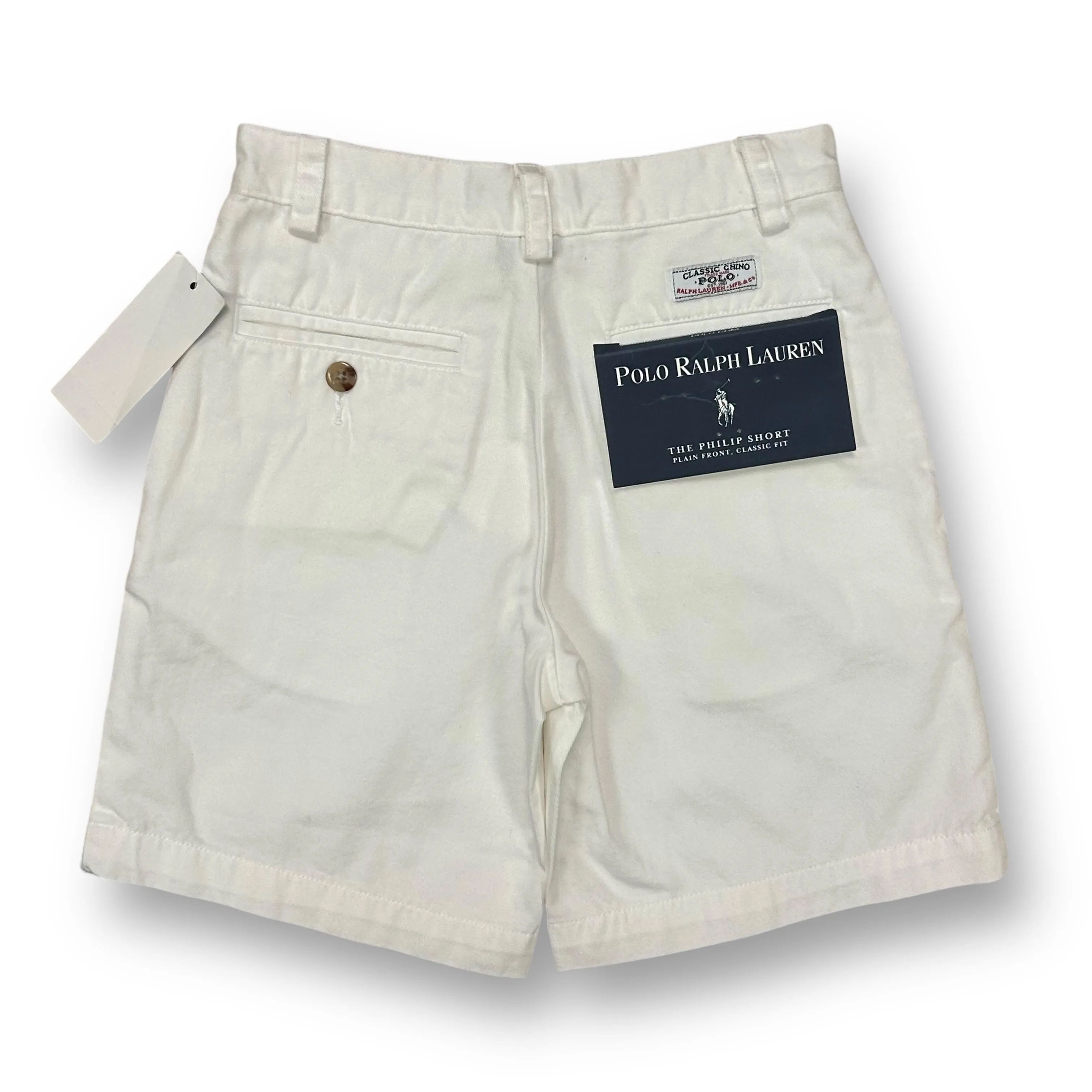 NEW! Boys Polo Size 5 White Chino Shorts