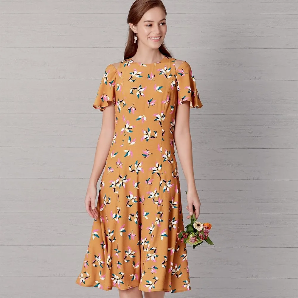 Newlook Pattern N6652 Misses' Fit & Flared Dress With Length & Sleeve Variations