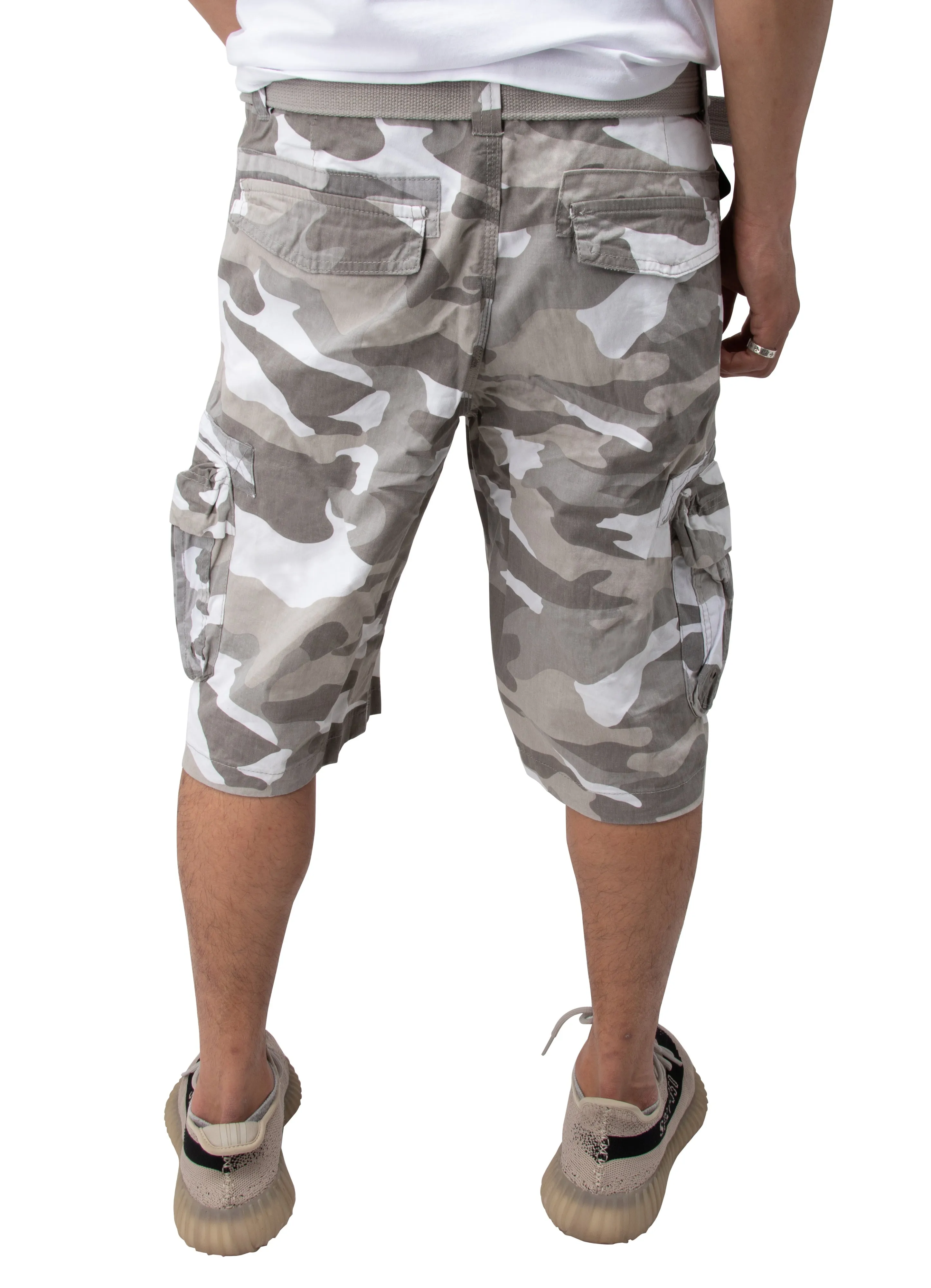 RAW X Men's Belted 12.5" Inseam Cargo Shorts