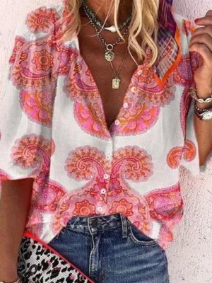 Retro Bohemian Casual Loose Shirt