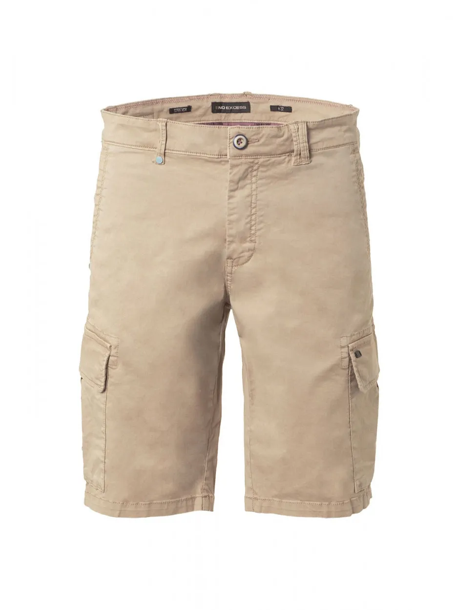 Short Cargo Garment Dyed   Stone Washed Stretch | Sand