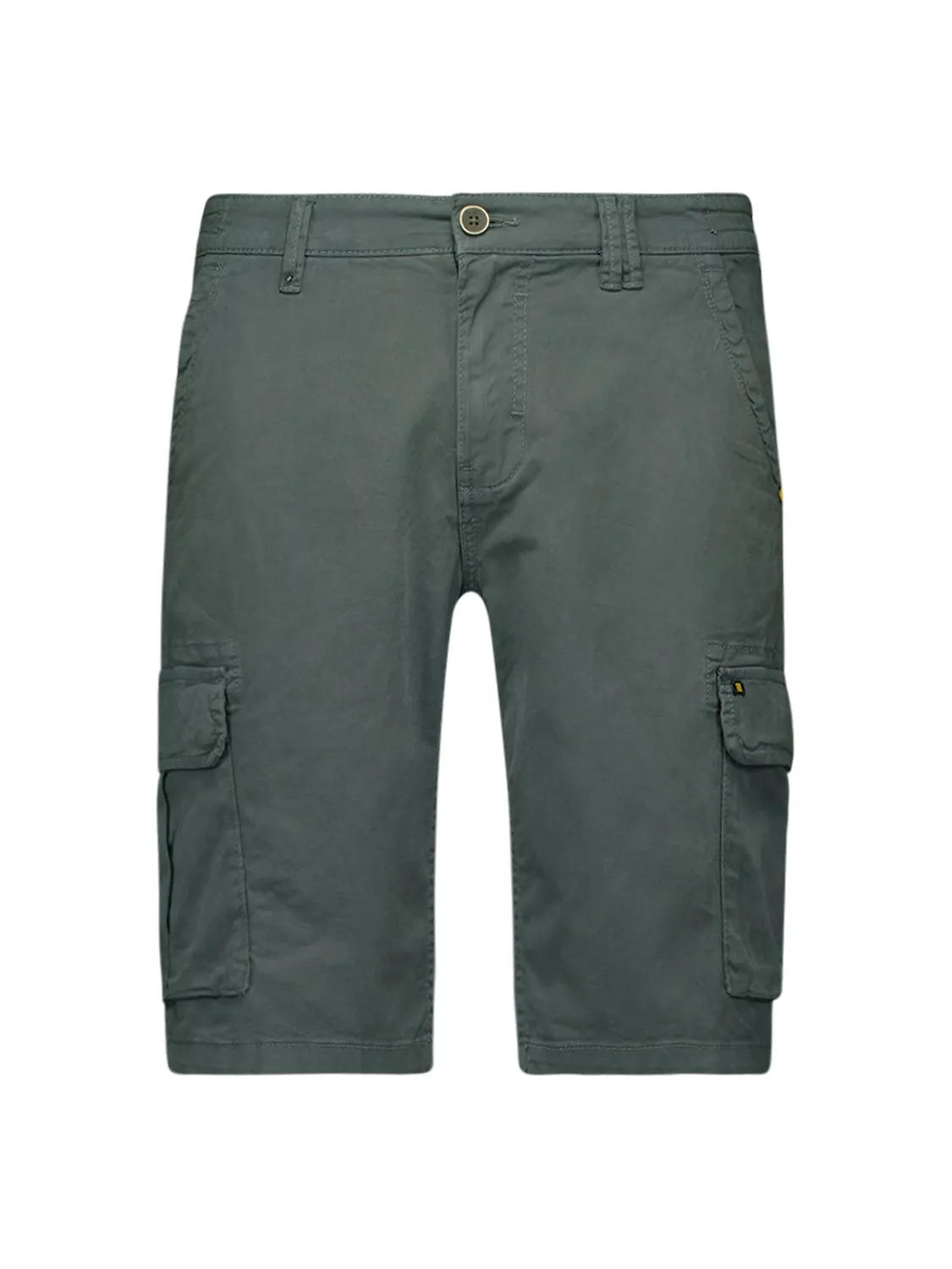 Short Cargo Garment Dyed   Stone Washed Stretch | Steel