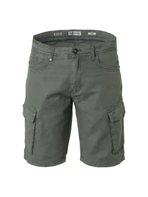 Short With Linen Garment Dyed Cargo | Dark Seagreen