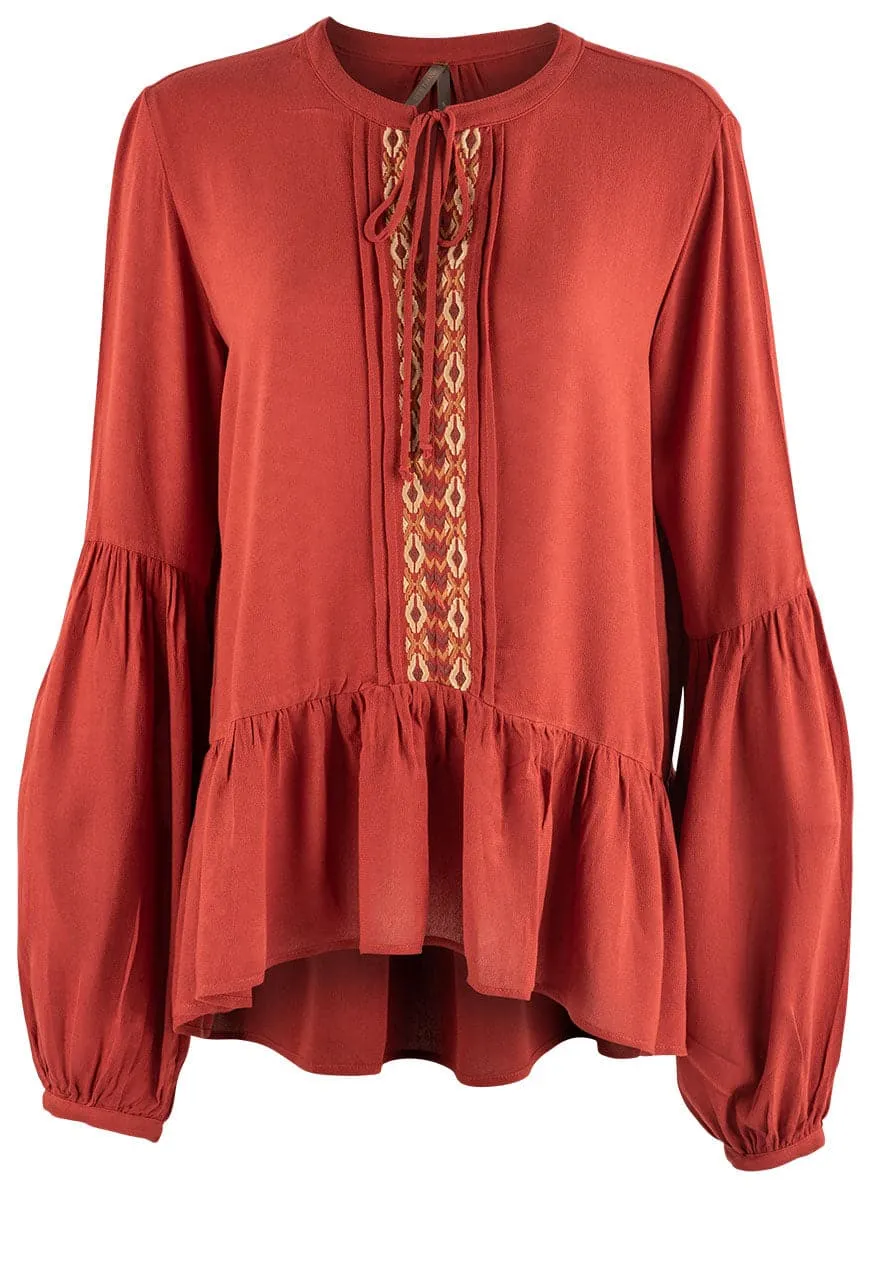 Stetson Rust Peasant Top