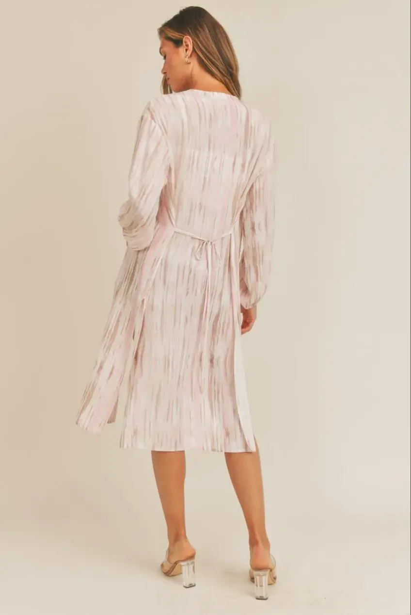 Sweet Strokes Kimono: PINK TAUPE
