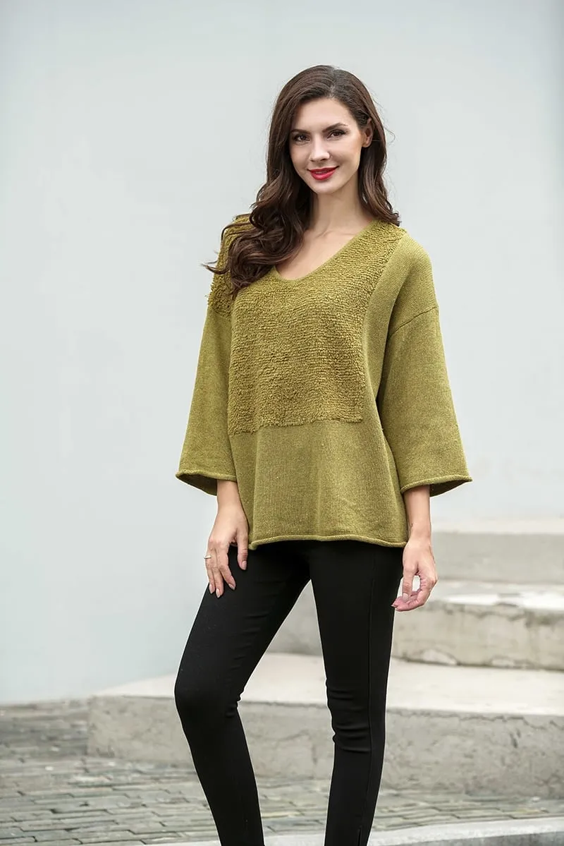 Textured Peasant Top