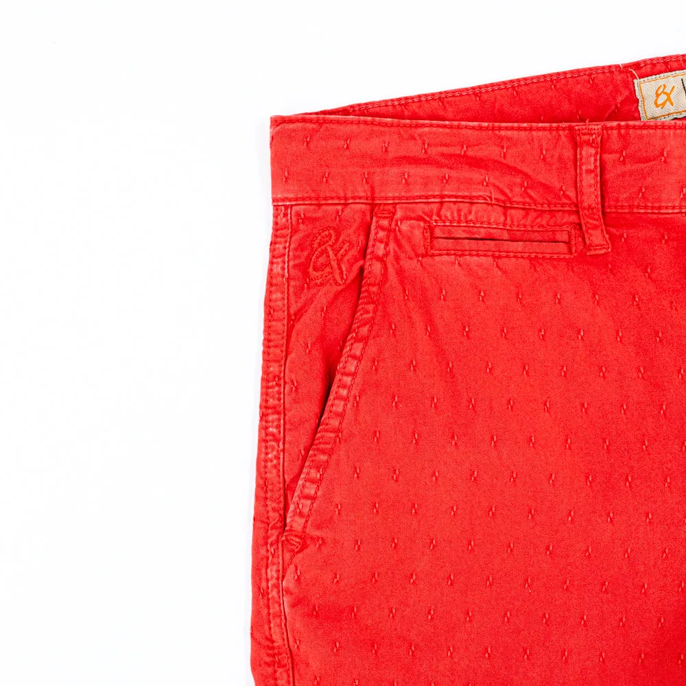 The Carlo Jacquard Shorts - Red