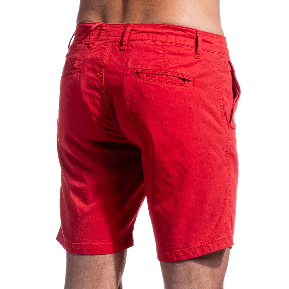 The Carlo Jacquard Shorts - Red